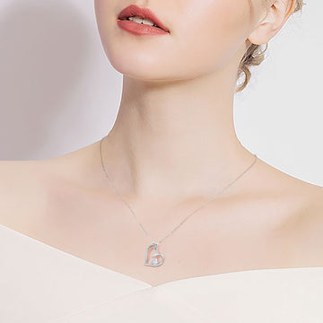 Romavan brand, Heart-shaped Birthstone Necklace, Multi-colored Cubic Zirconia Pendant Necklace, for January to December