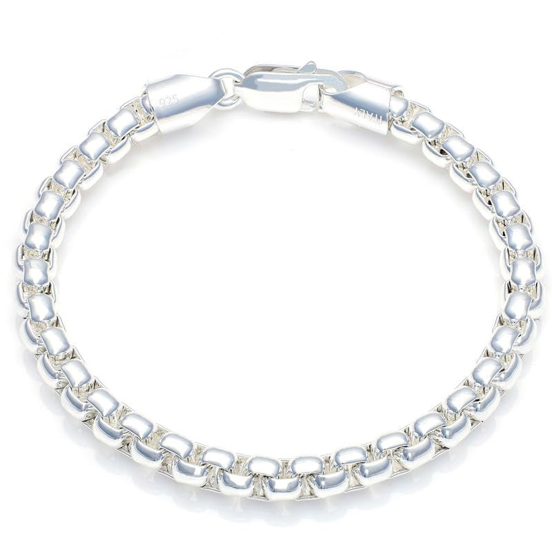 Waitsoul Sparkling/Rope/Box Bracelet for Women Men 2mm 2.5mm 3mm 5mm Diamond-Cut Silver/Gold Sparkling/Box/Rope Chain Bracelet for Gril 6.5/7/7.5/8/8.5/9 Inch