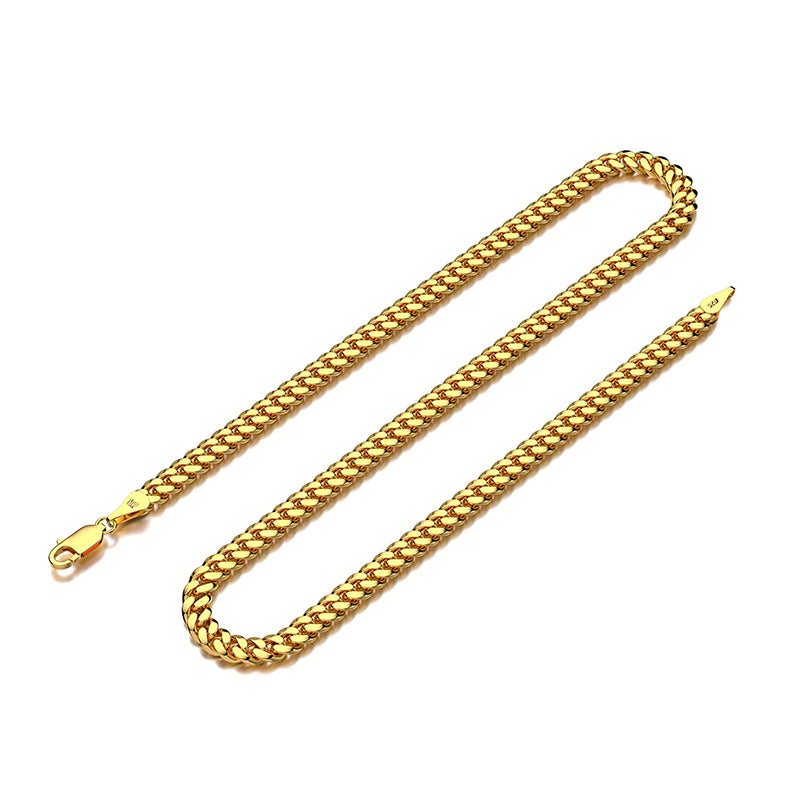 Silvery/Golden 3mm-4mm-5mm-7mm-8mm-10mm-Cuban Chain Style Necklace-16-18-20-22-24-26-28-30inches