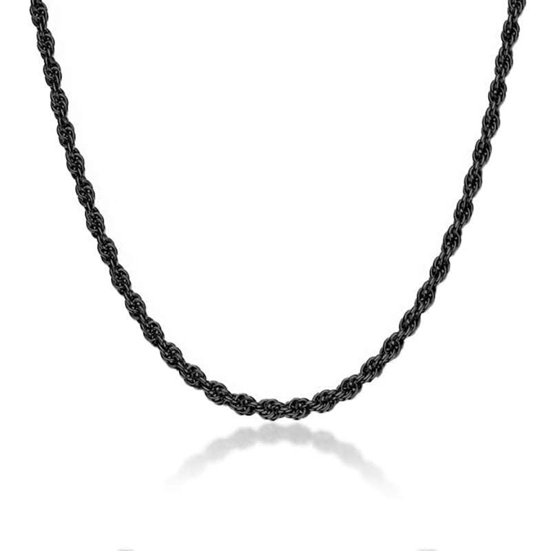 Black, 2mm/2.5mm chain necklaces, 16\18\20\22\24\26\30inch