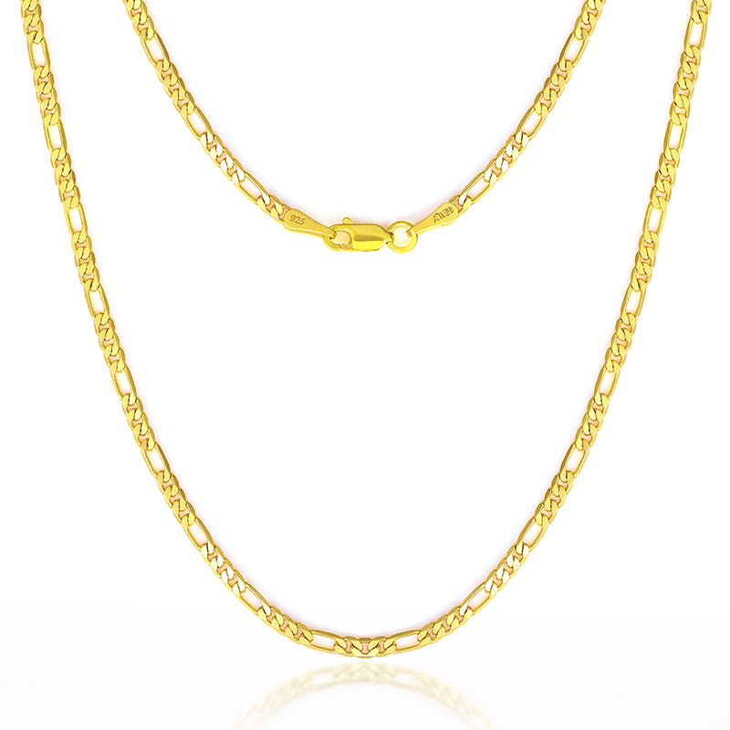 Golden/Silvery, 2.5mm,3mm, 4mm, 5mm three-in-one style necklaces, 16、18、 20、 22、 24、26、28、30inch