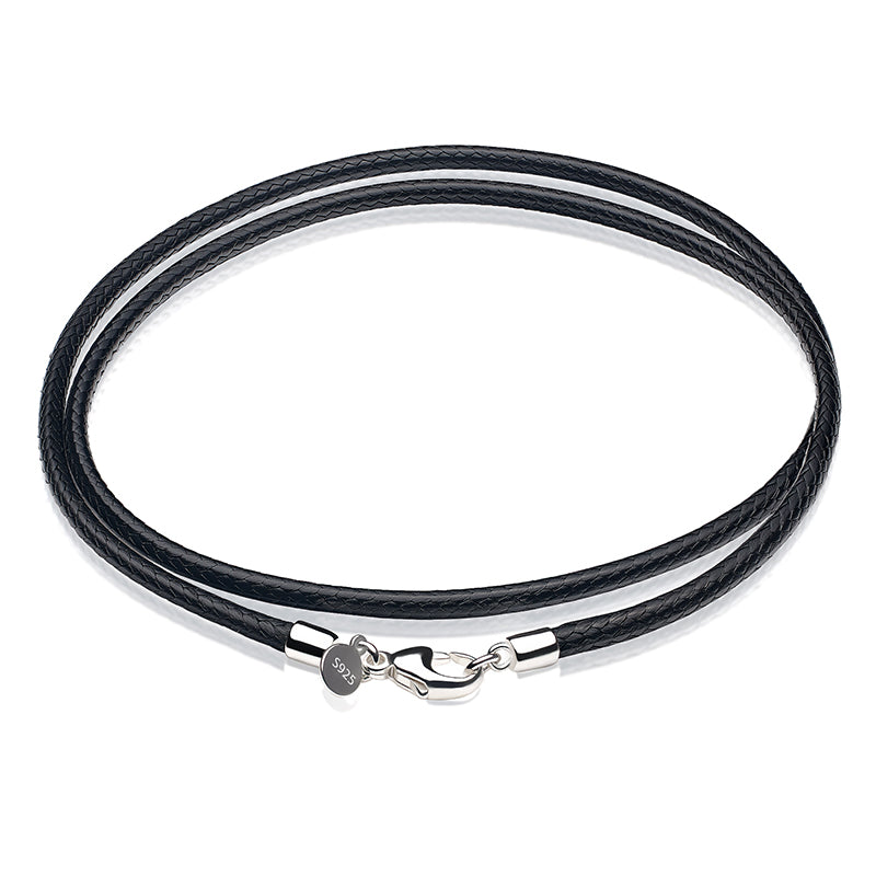 Black/dark red/brown/light brown, 3mm leather rope necklace, 16\18\20\22\24\26\30 inches
